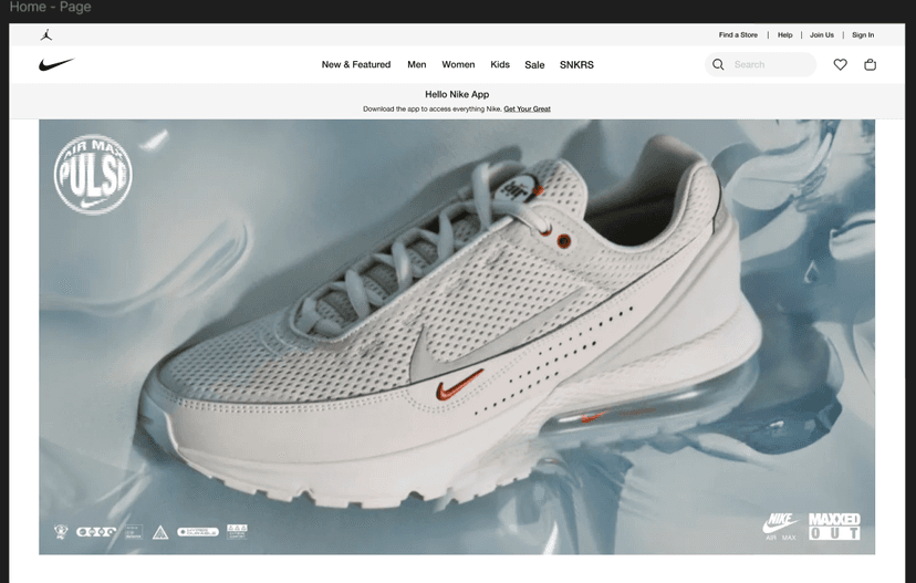 Nike Shose E-commerce